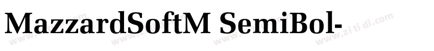 MazzardSoftM SemiBol字体转换